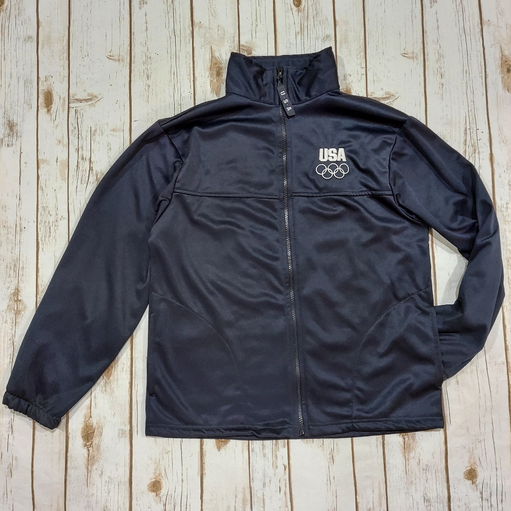 USA Olympic Navy Warmup Full Zip Jacket - Picture 2 of 13